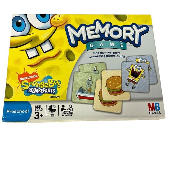 SpongeBob SquarePants Memory Game Nickelodeon Edition Ages 3+ - Picture 1 of 3
